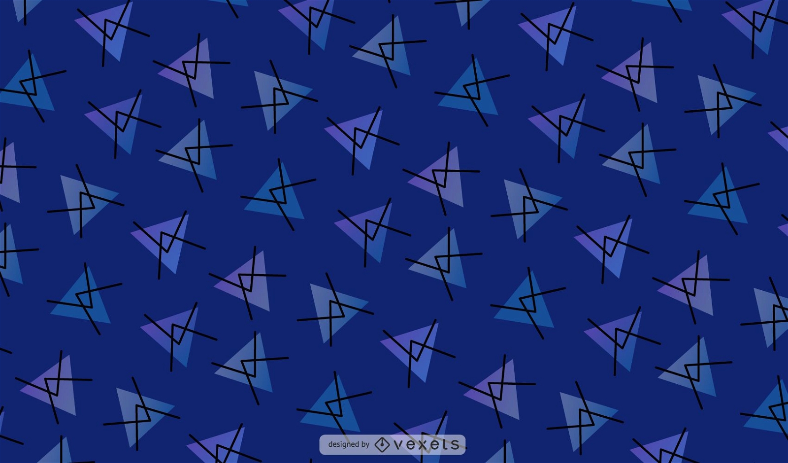 Blauer Musterhintergrund des abstrakten Dreiecks