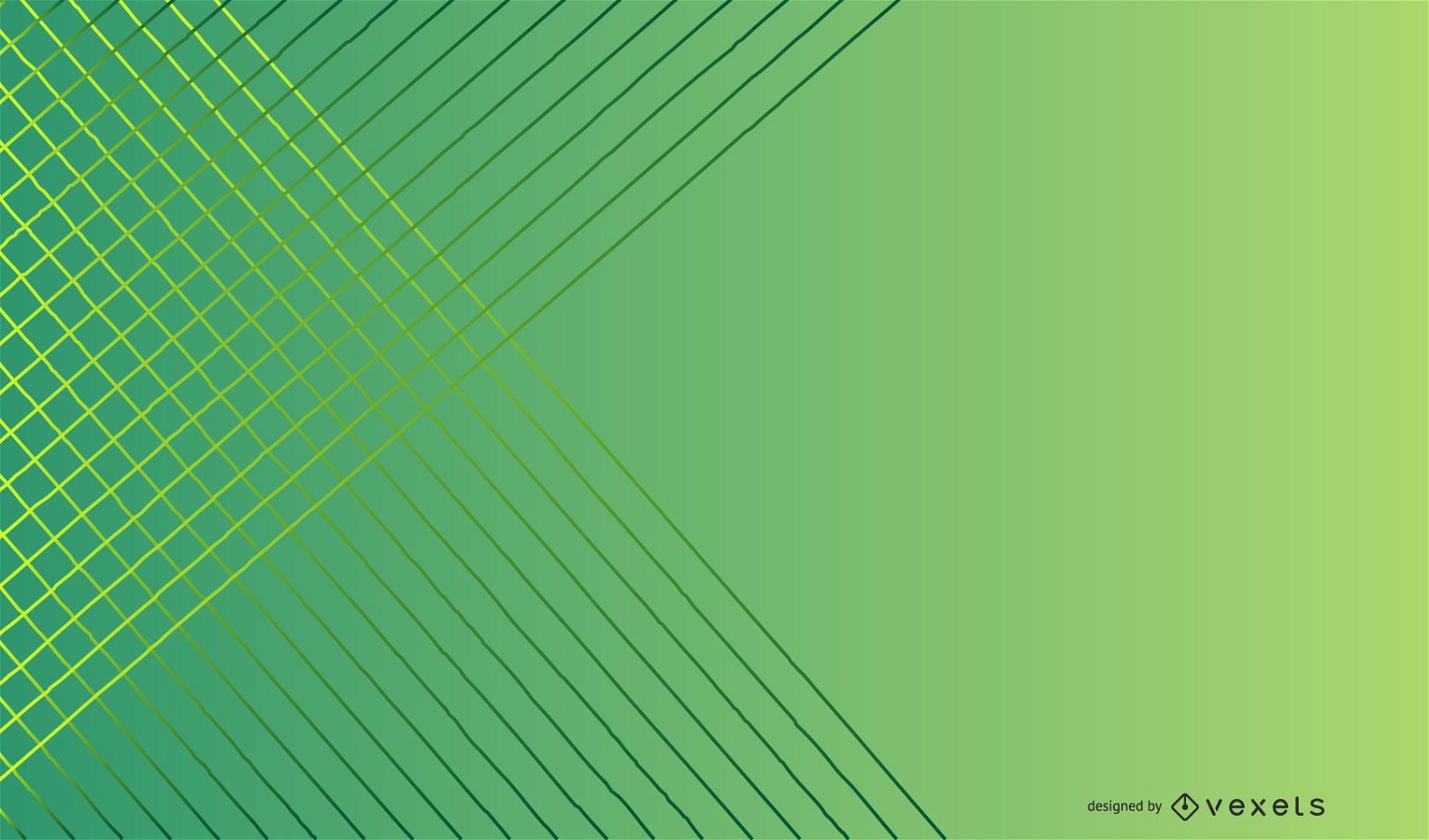 Green gradient lines background design - Vector download