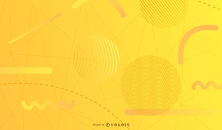 Fondo de formas geométricas amarillas