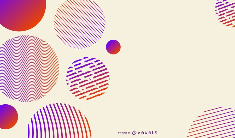 Striped gradient circles background Striped gradient circles background