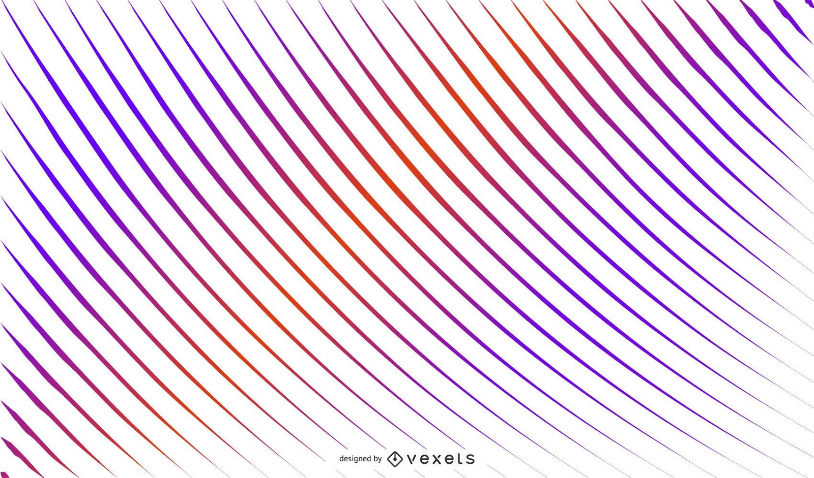 Fundo gradiente de linhas curvas