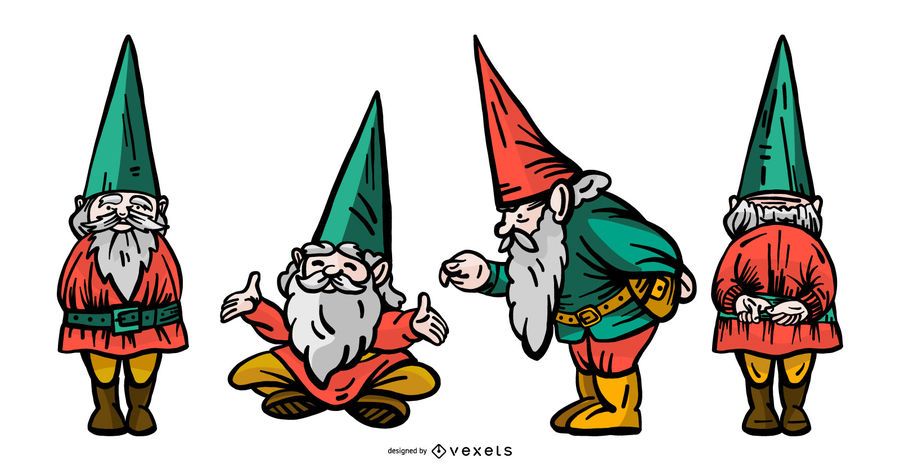 Gnome Graphic Illustration Set Gnome Graphic Illustration Set