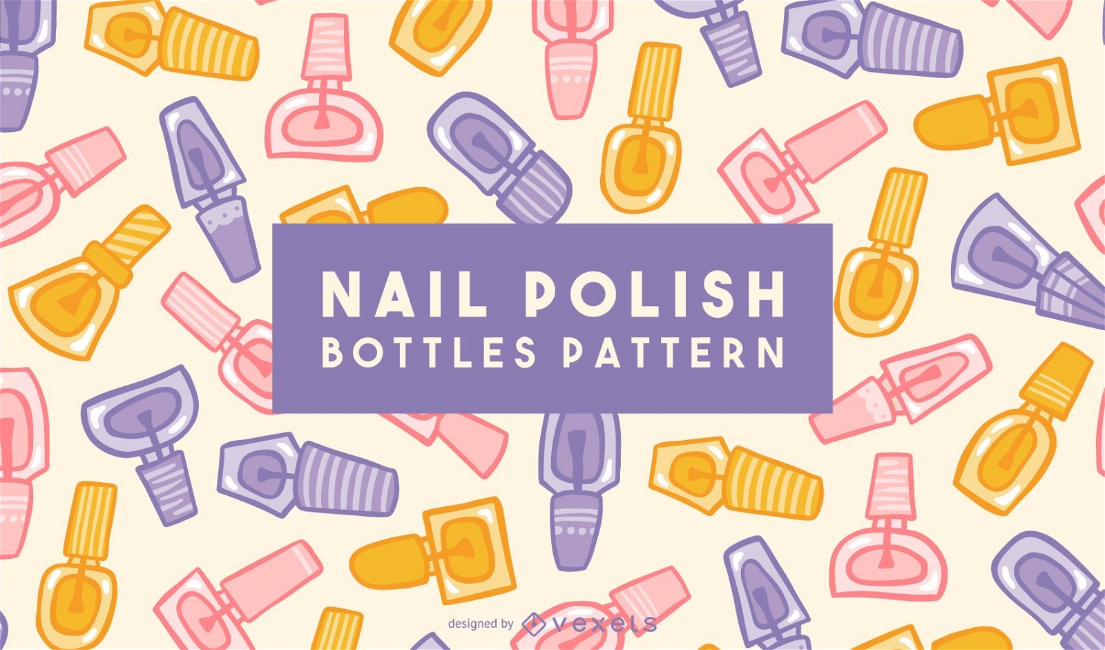 Nail polish bottles pattern design