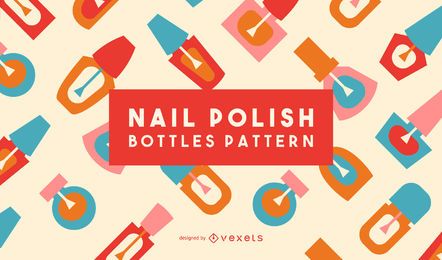 Conjunto de padrão plano de esmalte de unha