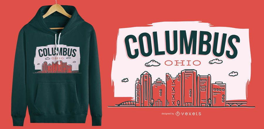 Diseño de camiseta Columbus Ohio Diseño de camiseta Columbus Ohio