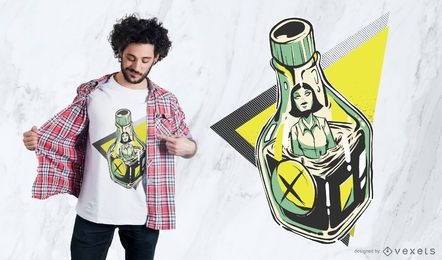 Design de t-shirt de garrafa de veneno