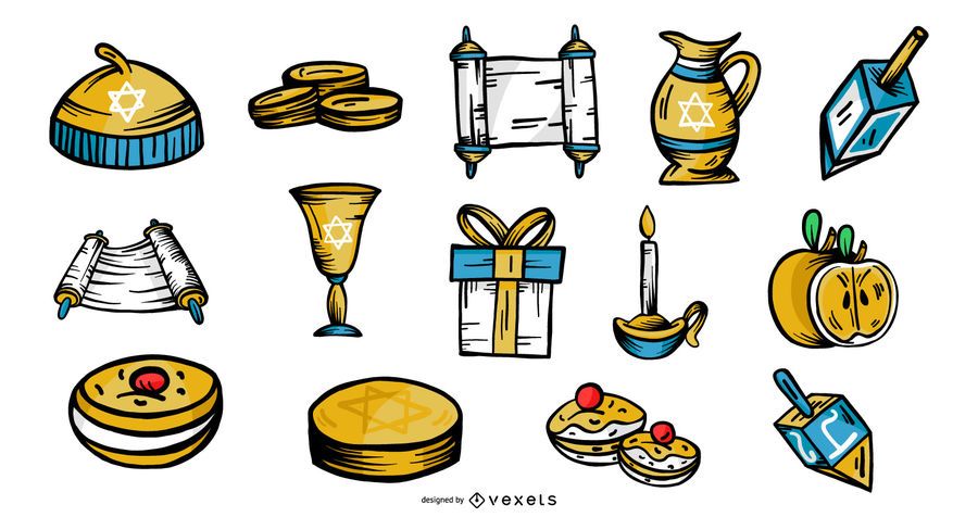 Hanukkah Elements Vector Pack Hanukkah Elements Vector Pack