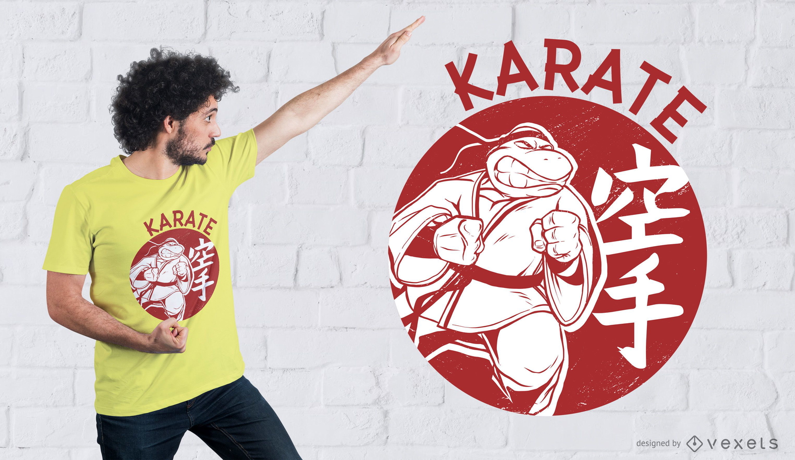 Karate Turtle T-Shirt Design