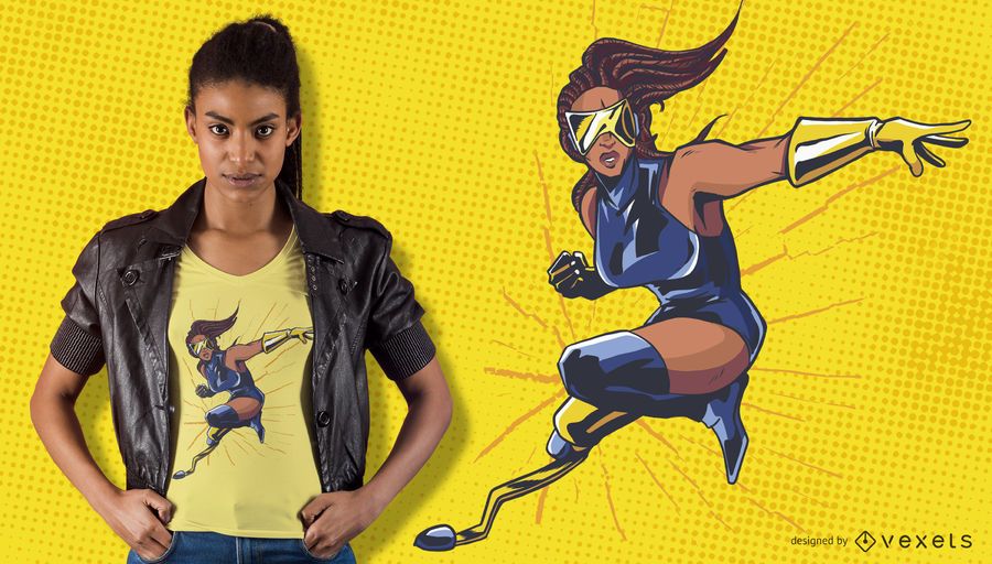 Paralympic Super Heroine T-shirt Design Paralympic Super Heroine T-shirt Design