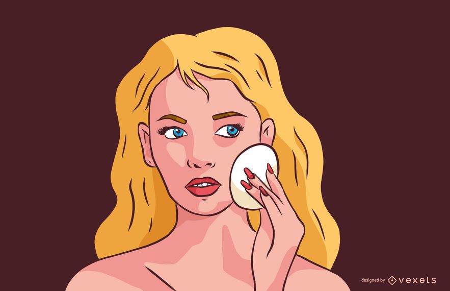 Ilustración de maquillaje mujer Ilustración de maquillaje mujer