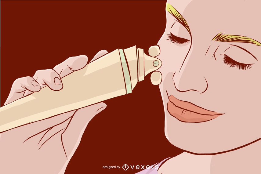 Ilustración de masaje facial Ilustración de masaje facial