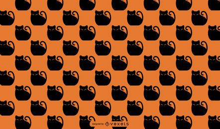 Diseño de Halloween gato negro patrón Diseño de Halloween gato negro patrón