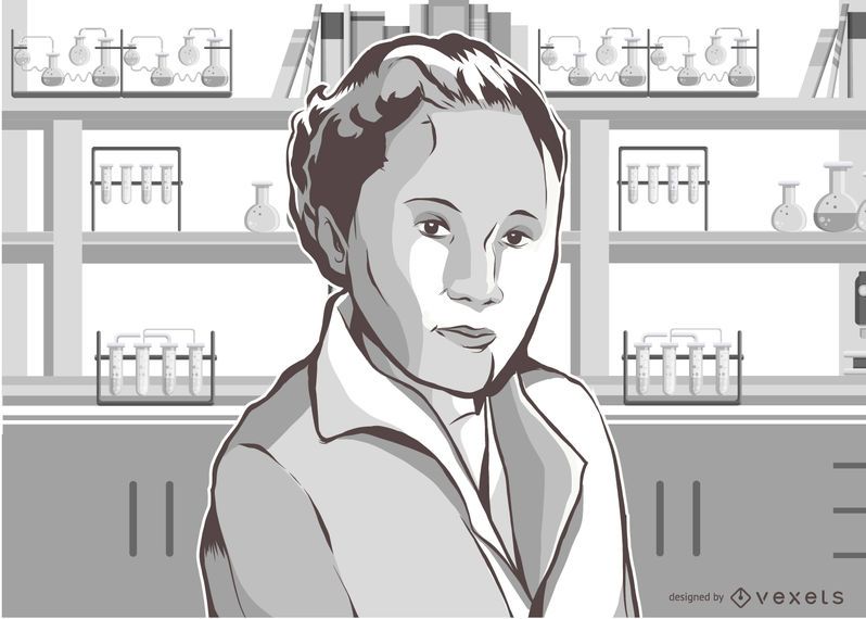 Woman Scientist Illustration Woman Scientist Illustration