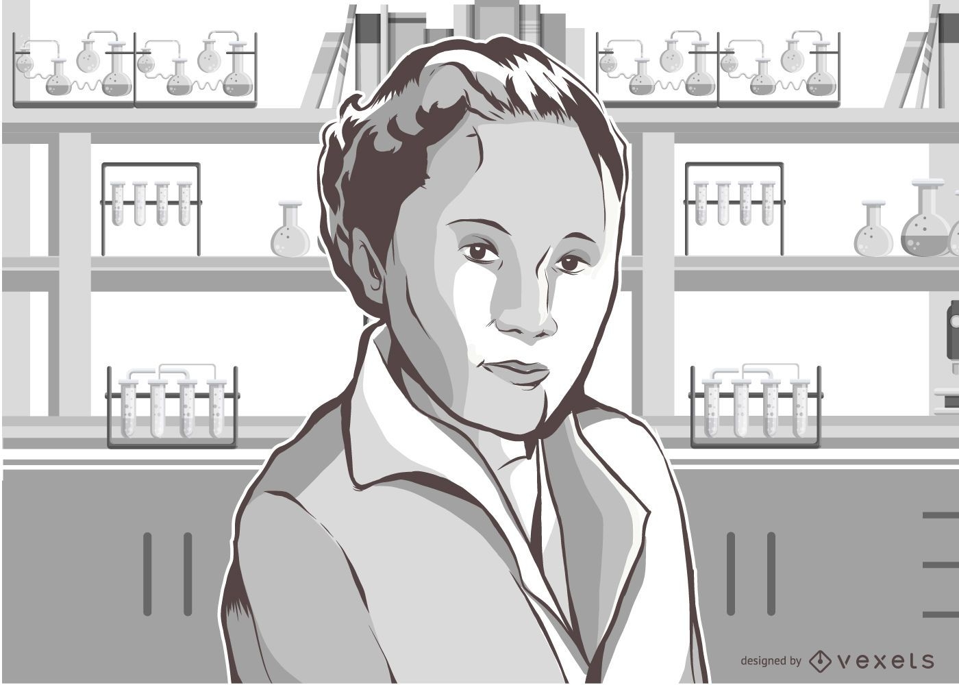 Woman Scientist Illustration