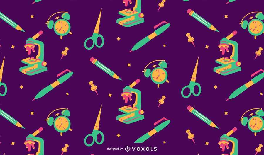 School Supplies Seamless Pattern School Supplies Seamless Pattern