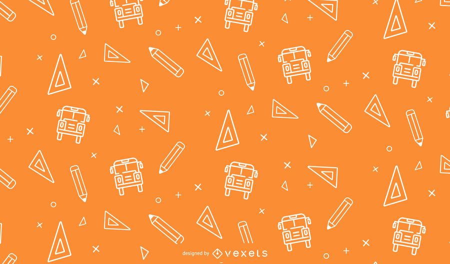 School Elements Line Pattern Design School Elements Line Pattern Design
