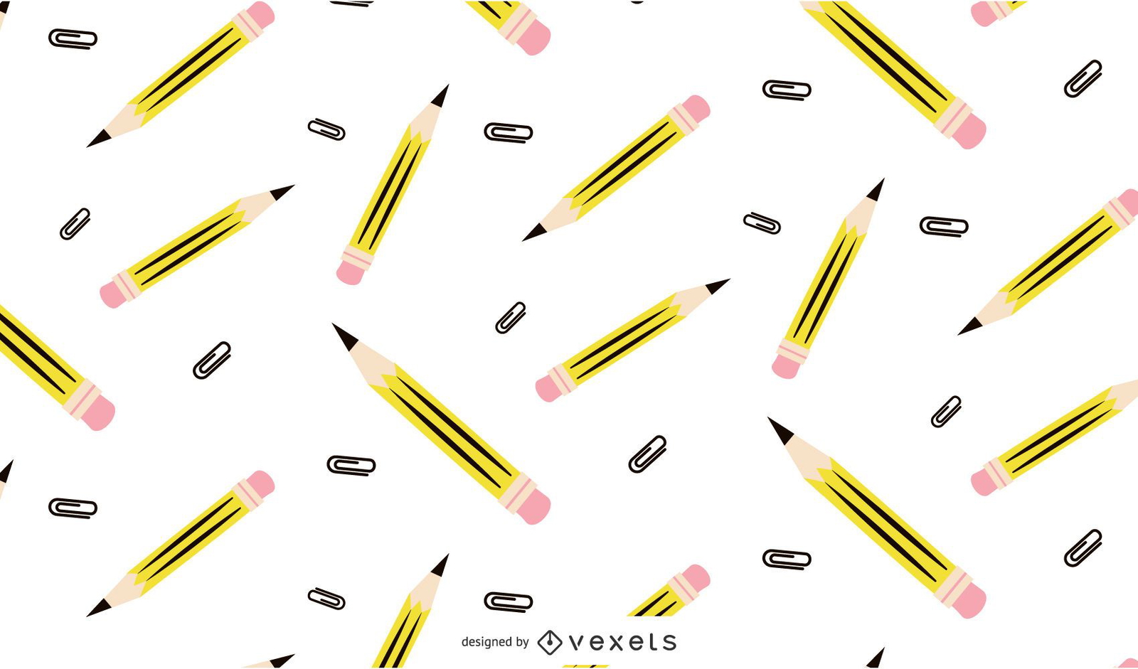 Seamless Pencil Pattern Design 