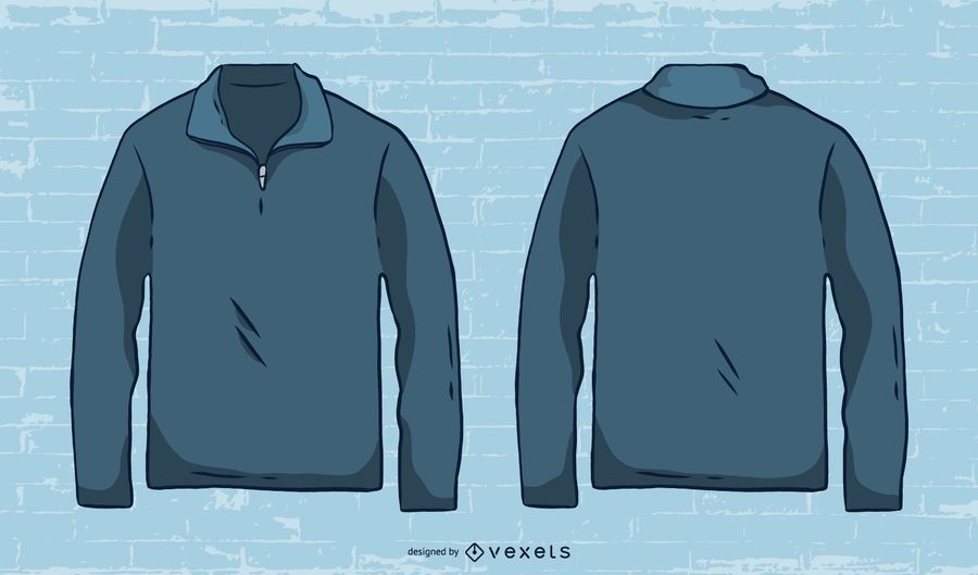 Hand drawn mens sweater vector Hand drawn mens sweater vector