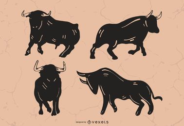 Stier Silhouette gesetzt