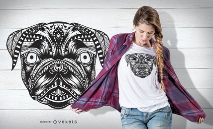 Pug mandala t-shirt design Pug mandala t-shirt design