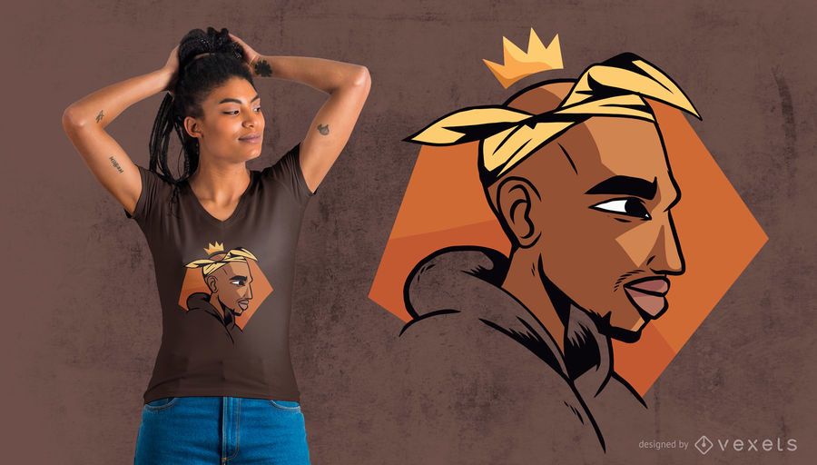 Crowned Bandanna Guy T-shirt Design Crowned Bandanna Guy T-shirt Design
