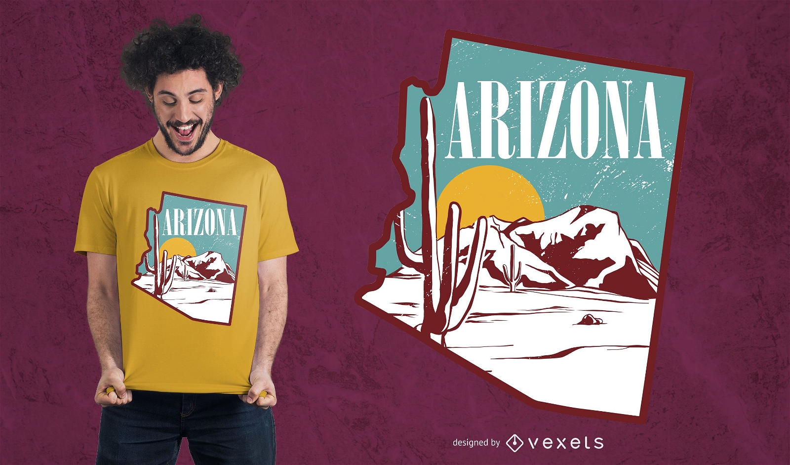 Design de camisetas com paisagem do Arizona
