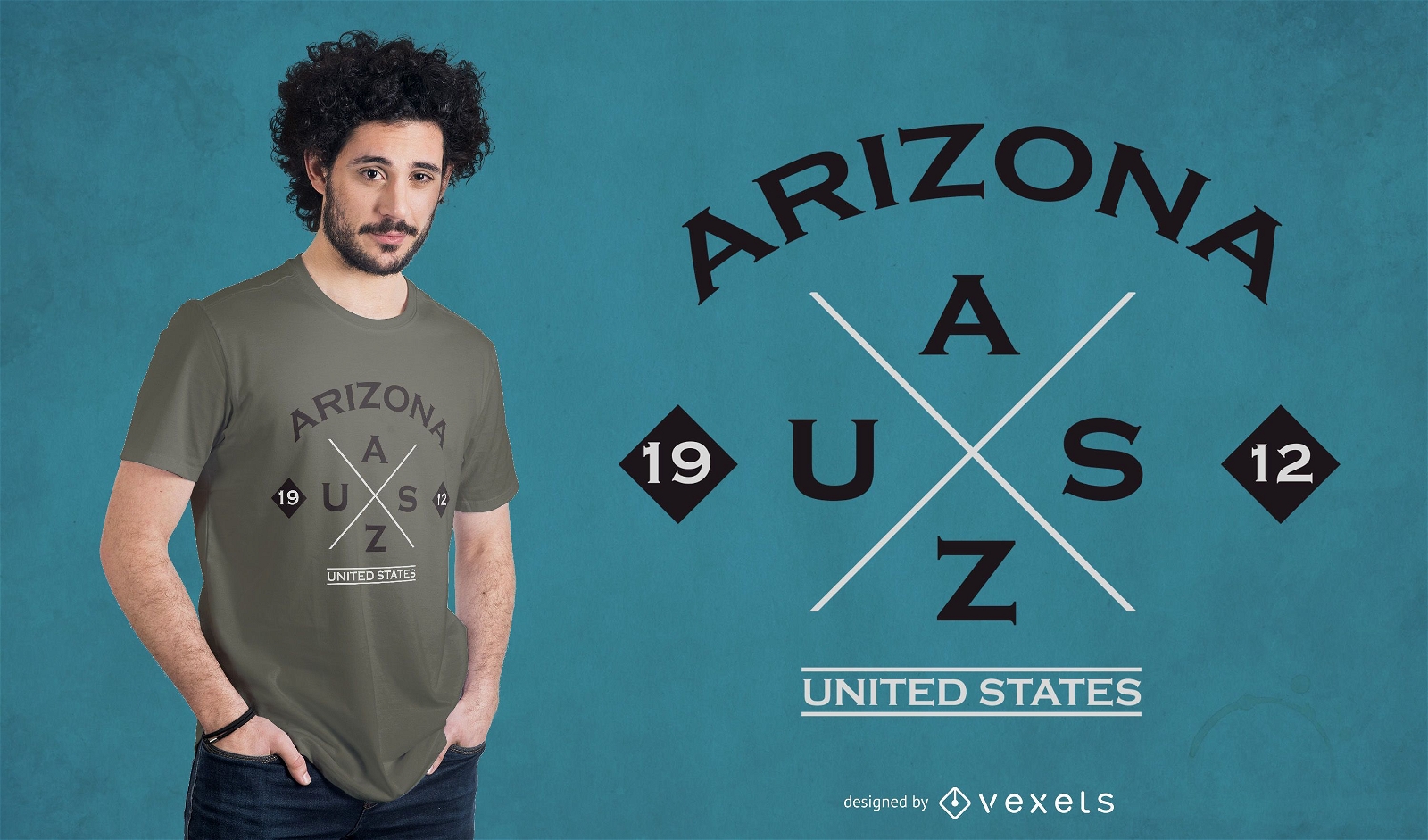 Design de camisetas do estado do Arizona