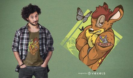 Design de t-shirt bambi resistente