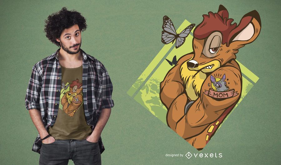 Tough bambi camiseta de diseño Tough bambi camiseta de diseño