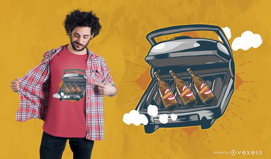 Beer BBQ t-shirt design Beer BBQ t-shirt design