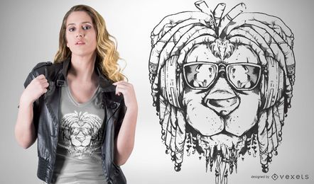 Projeto do t-shirt do leão de Rasta Projeto do t-shirt do leão de Rasta