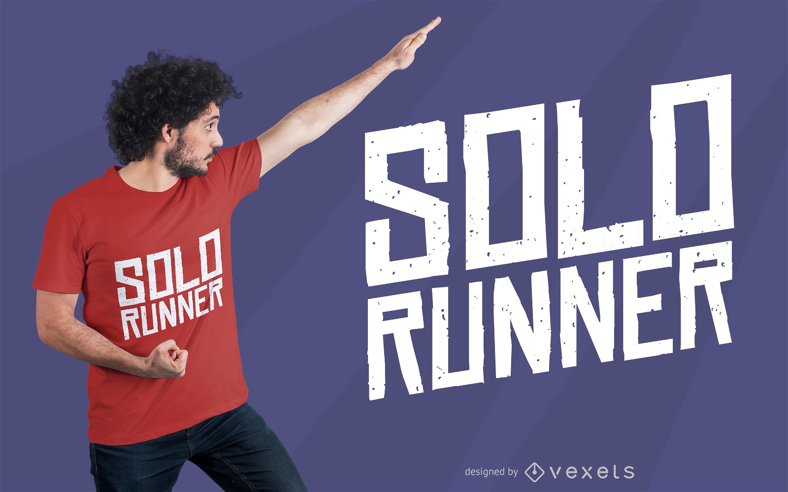 Solo runner t-shirt design