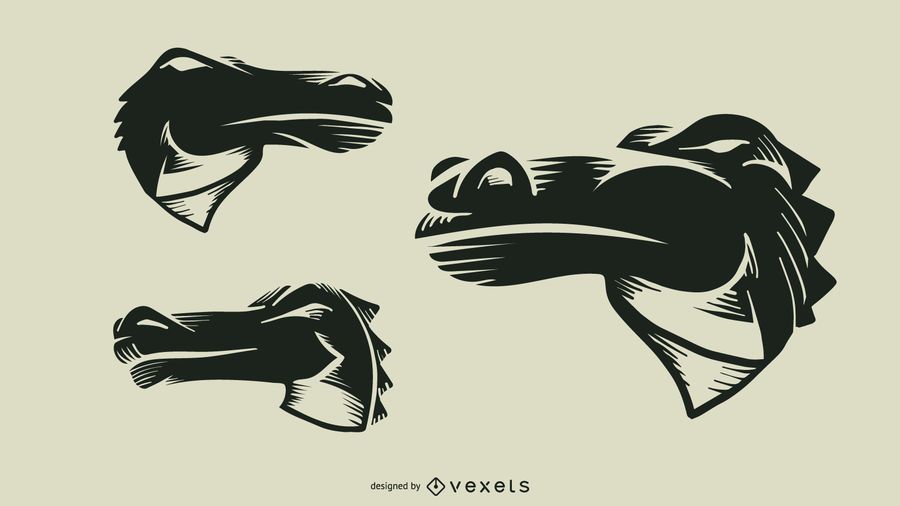 Desenho de vetor de tatuagem de crocodilo Desenho de vetor de tatuagem de crocodilo