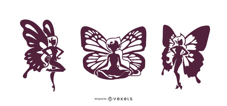Fadas silhueta design Fadas silhueta design
