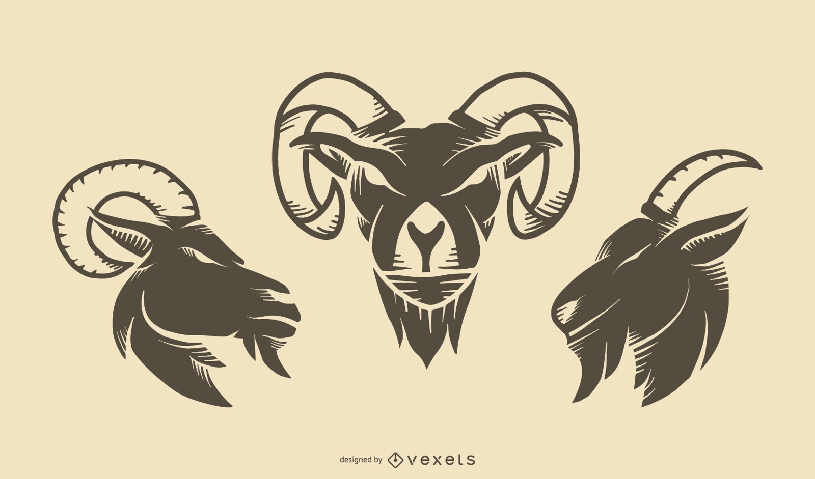 Goat Tattoo Set 