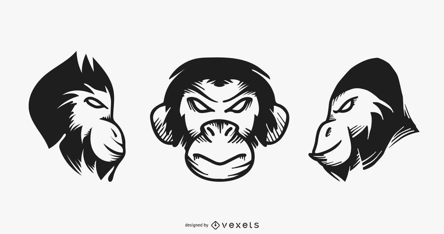 Monkey Tattoo Set Monkey Tattoo Set