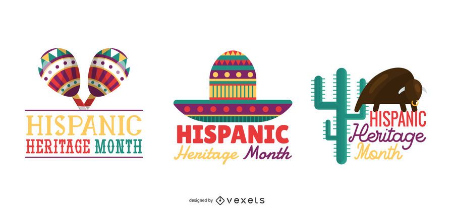 Hispanic Heritage Month Lettering Set Hispanic Heritage Month Lettering Set