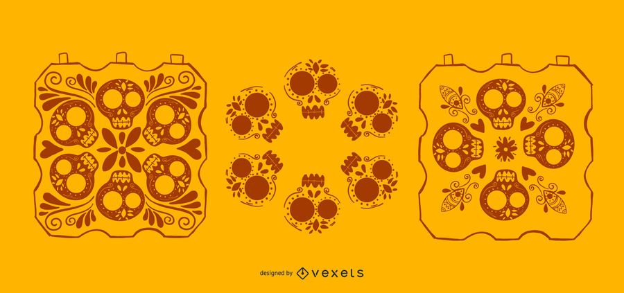 Hispanic Heritage Skull Elements Hispanic Heritage Skull Elements
