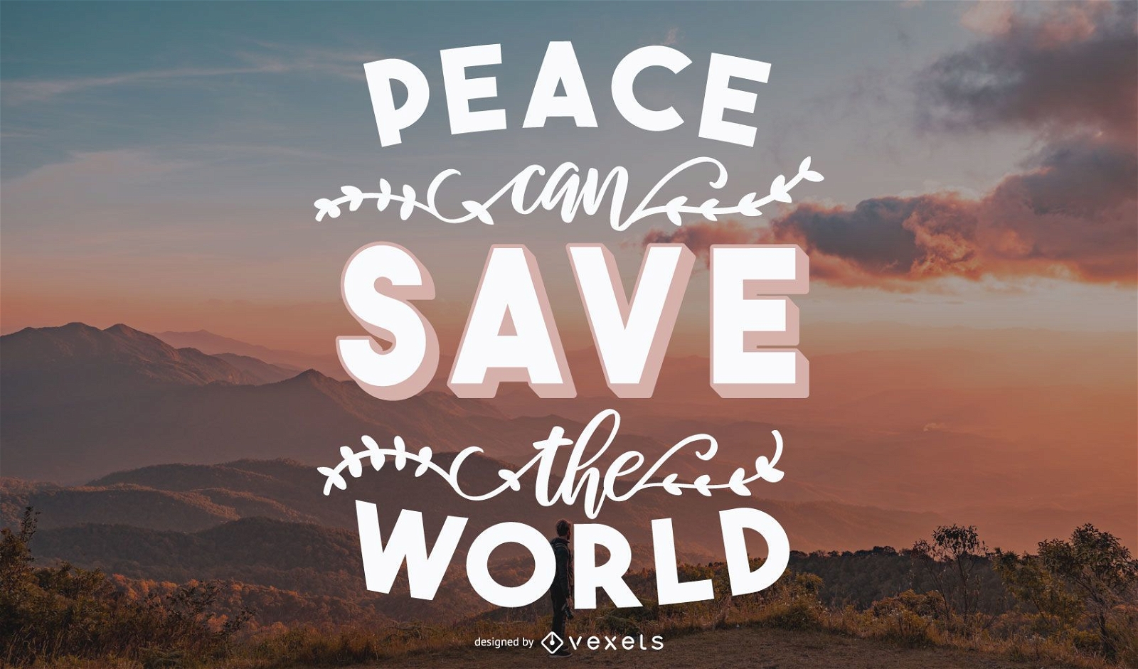 Peace Quote Lettering 