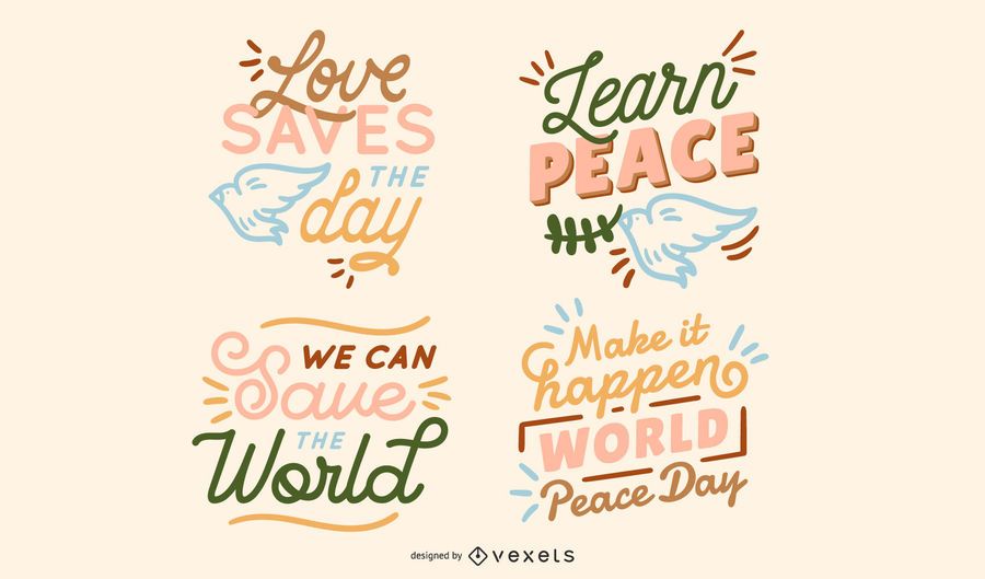 Coleção de letras de paz Coleção de letras de paz