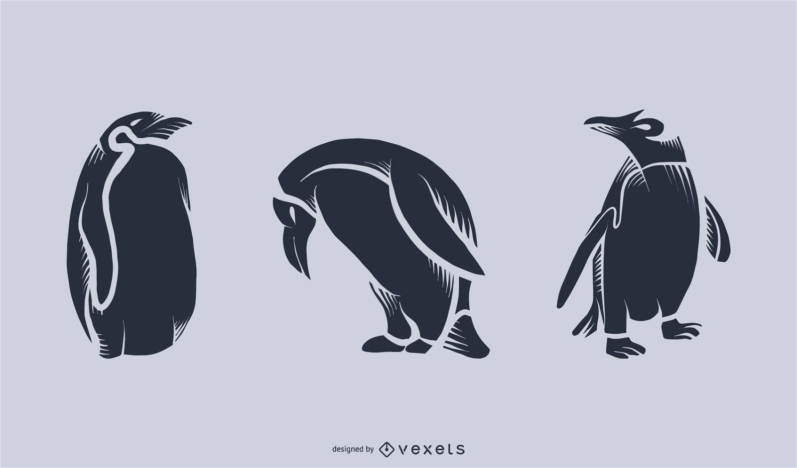 Ilustração da silhueta do pinguim