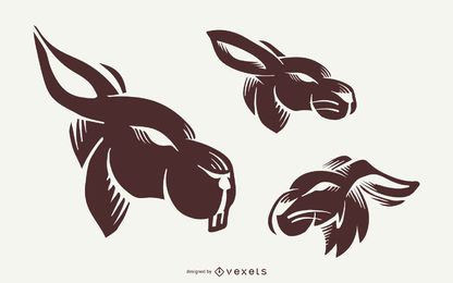 Rabbit Tattoo Set
