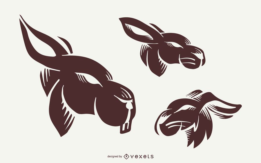 Rabbit Tattoo Set Rabbit Tattoo Set