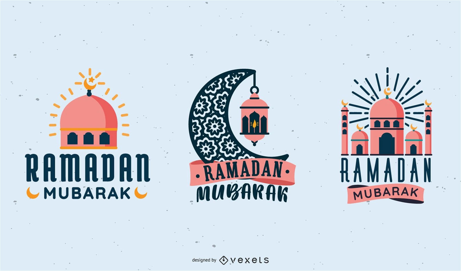 Ramadan Mubarak landmark set