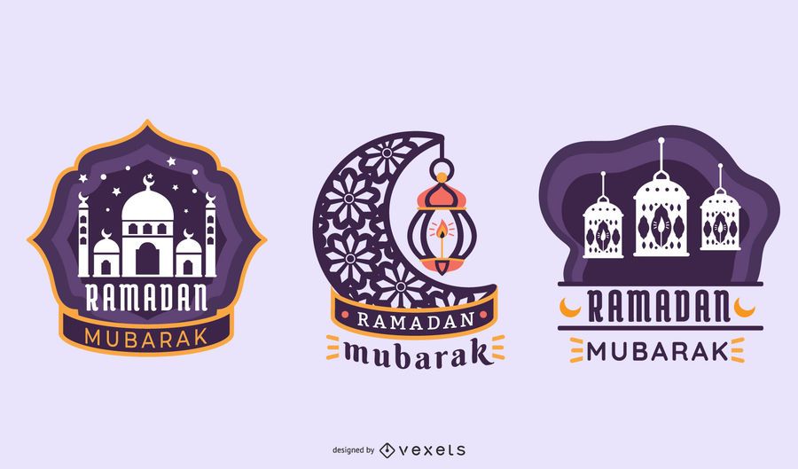 Ramadan Grafischer Vektorsatz Ramadan Grafischer Vektorsatz