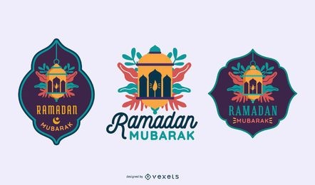 Insignias musulmanas de Ramadán Mubarak