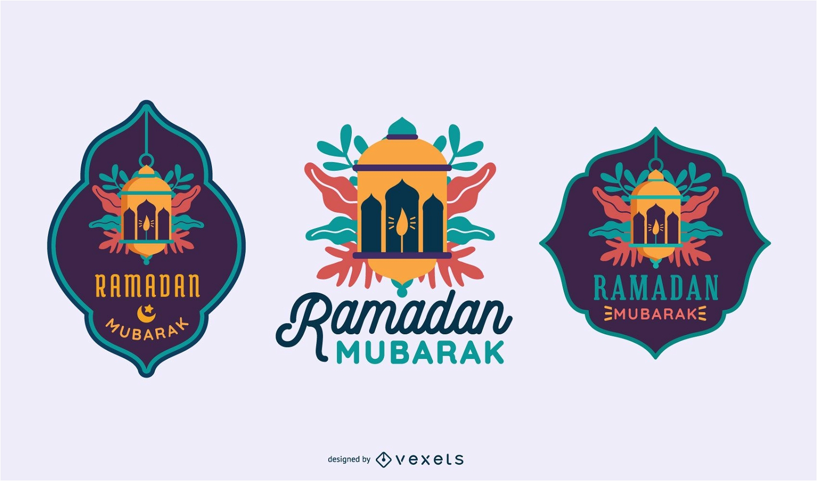 Ramadan Mubarak Muslim badges