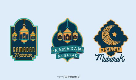 Ilustración de la noche de Ramadán Mubarak