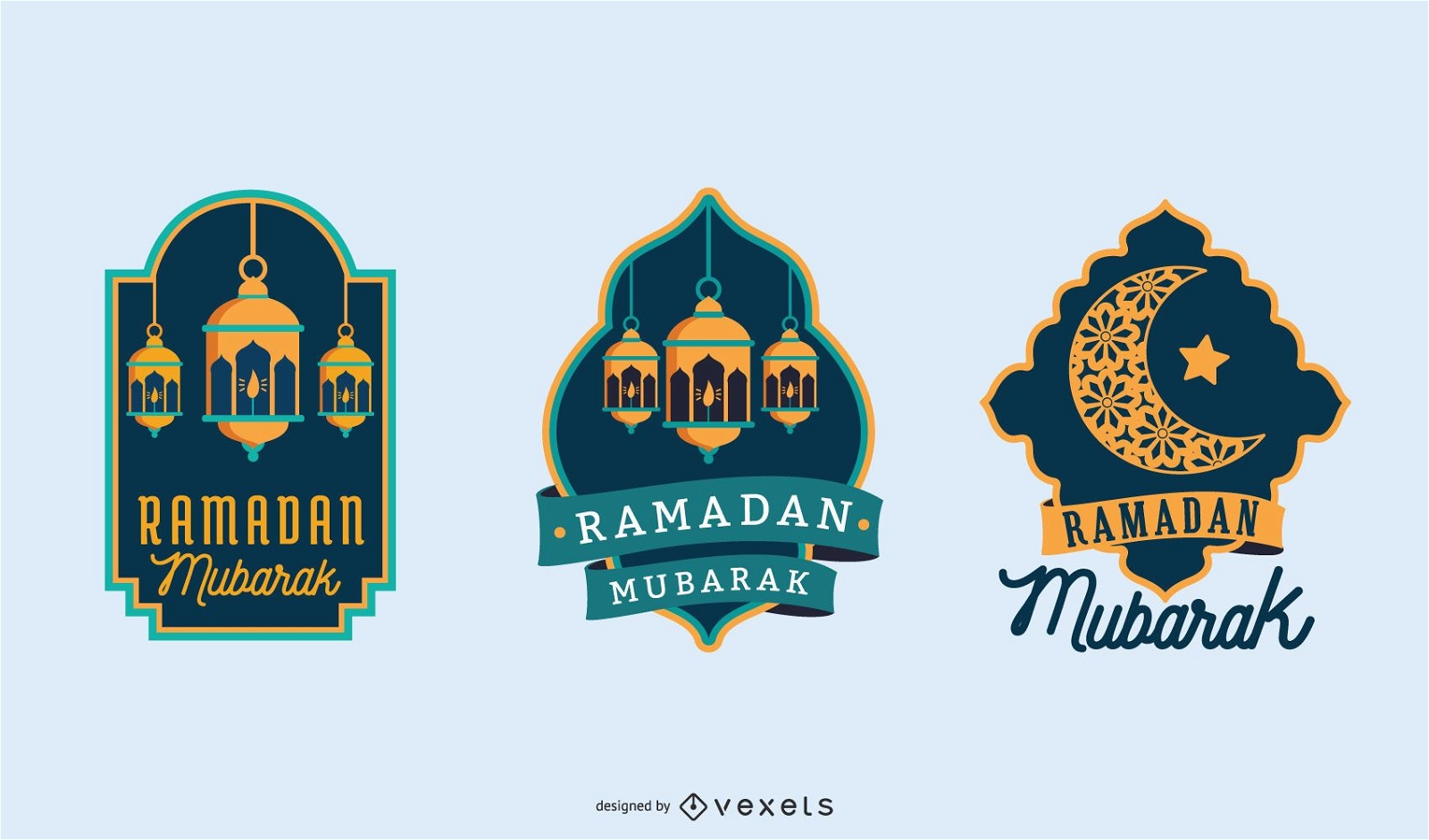 Ilustração da noite de Ramadan Mubarak