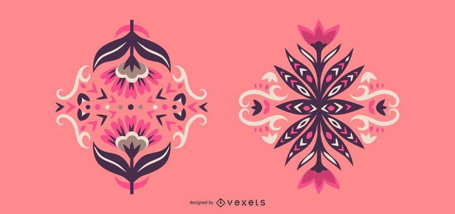 Scandinavian Floral Design Set Scandinavian Floral Design Set